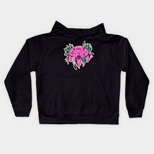 Retro Floral Gaming Controller Kids Hoodie